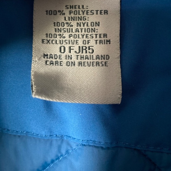 Vintage L.L. Bean Light Blue Hooded Long Women’s Coat M - Picture 9 of 9